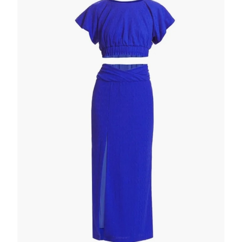 Free People Tovah 2 Piece Set Royal Blue Extra Small